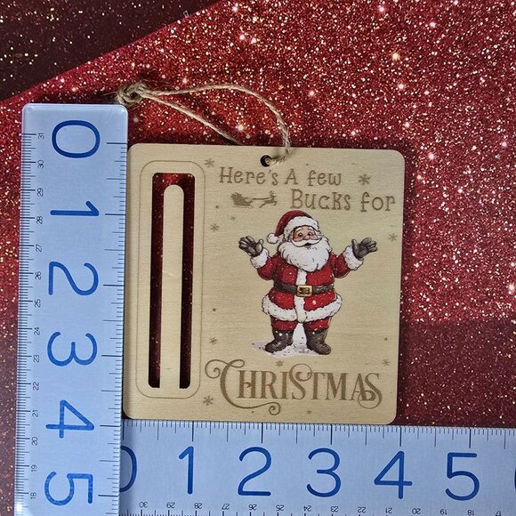 Santa Gifts Wooden Money‎ Holders Set Of 2 (NWOT) - Picture 3 of 4